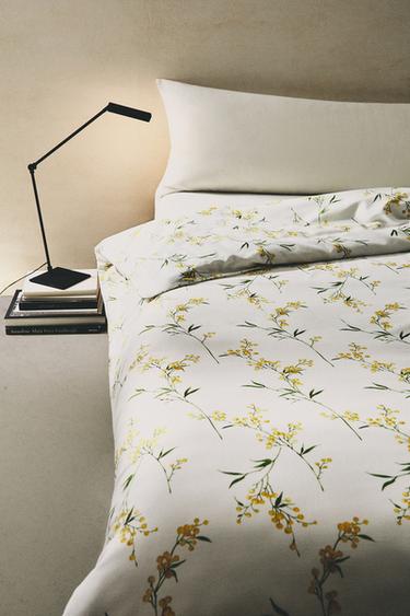 MIMOSA PRINT SATEEN DUVET COVER - Oyster-white by Zara - Image 5