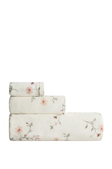 Zara FLORAL COTTON BATH TOWEL - Multicolored