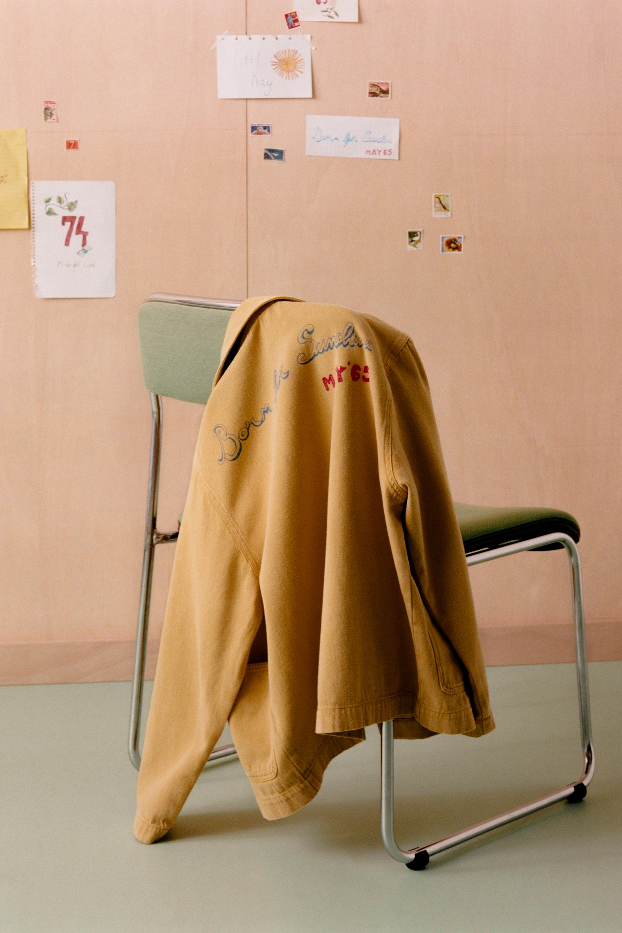 EMBROIDERED OVERSHIRT — Mustard