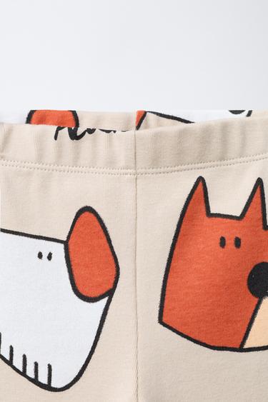 DOG PRINT LEGGINGS - Light beige by Zara - Image 2