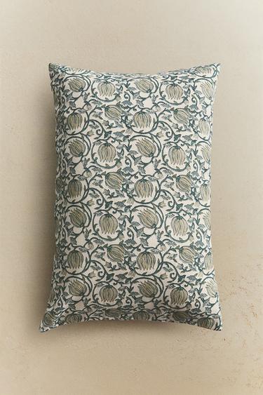 HOUSSE DE COUSSIN FLEURS - Vert clair de Zara - Image 5