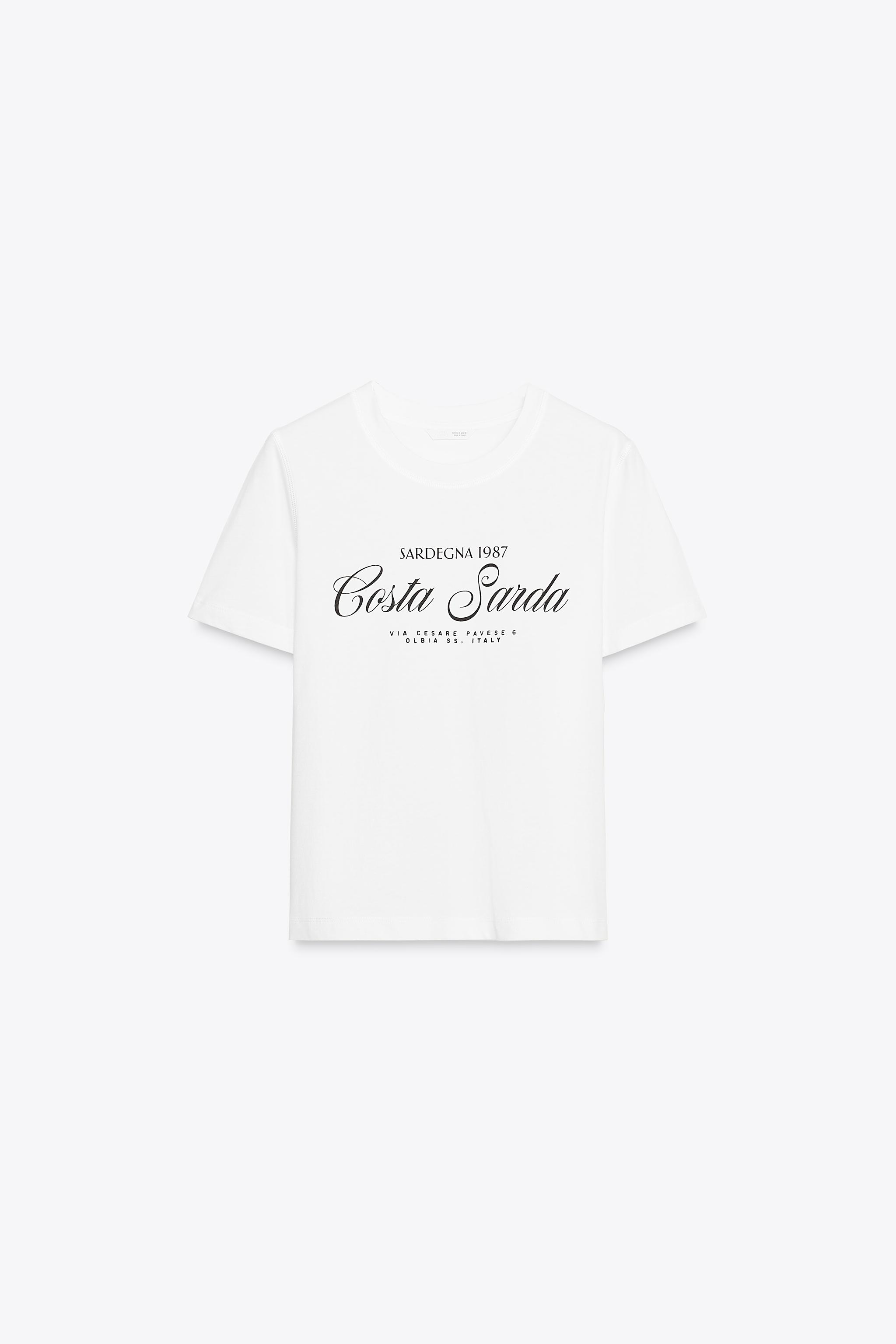 TEXT T-SHIRT - Black / White | ZARA United States