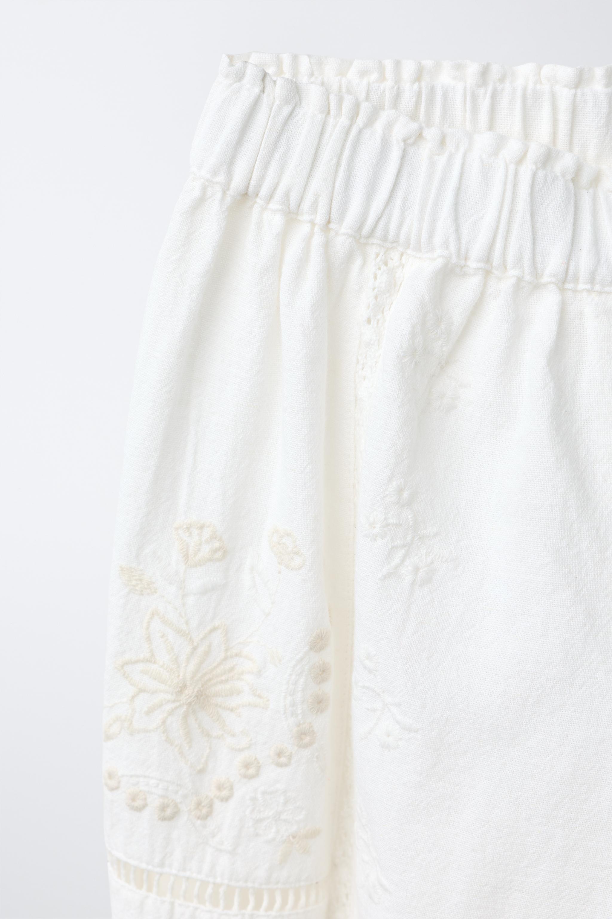 PANTALON JOGGER BRODÉ AVEC COTON ET LIN