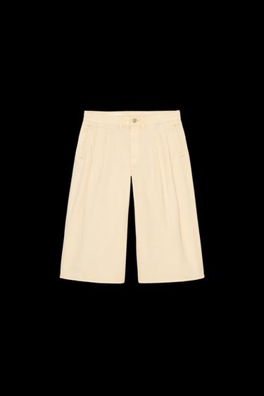 BERMUDA JORTS PINZAS - Amarillo claro de Zara - Imagen 0