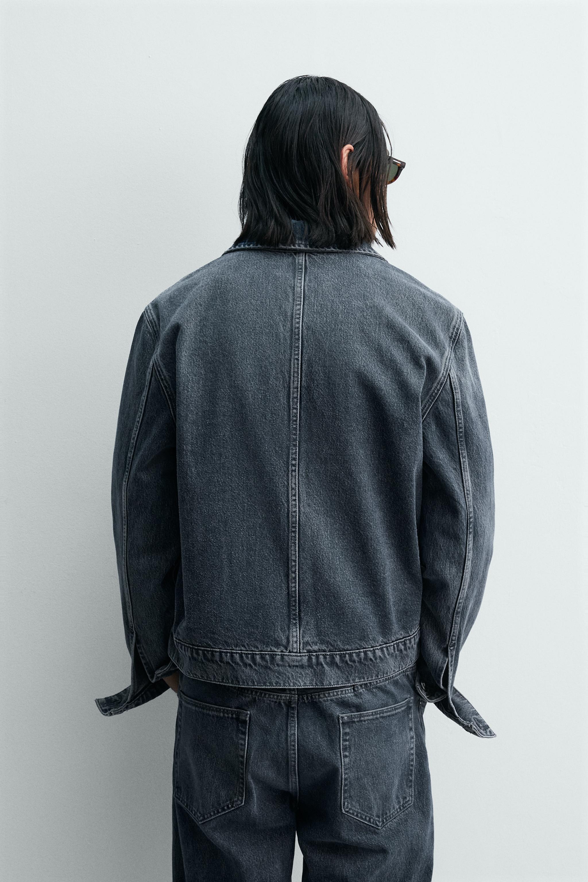 VESTE EN JEAN À FERMETURE ÉCLAIR