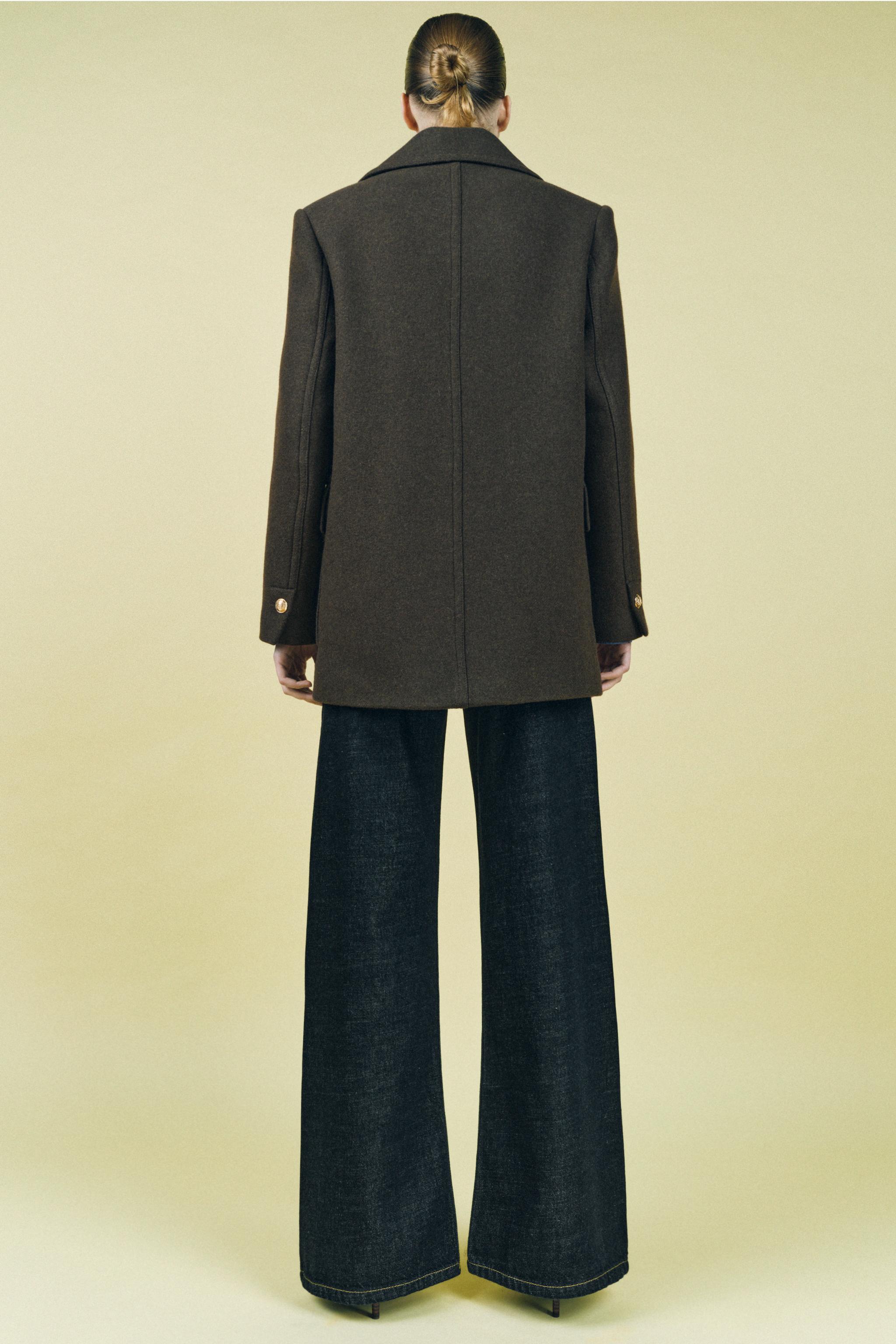 ZW COLLECTION ウール混紡コート - カーキ | ZARA Japan / 日本