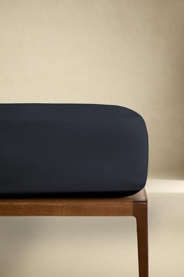 SATEEN FITTED SHEET | 30 CM HIGH (1000 THREAD COUNT) - Dark navy by Zara