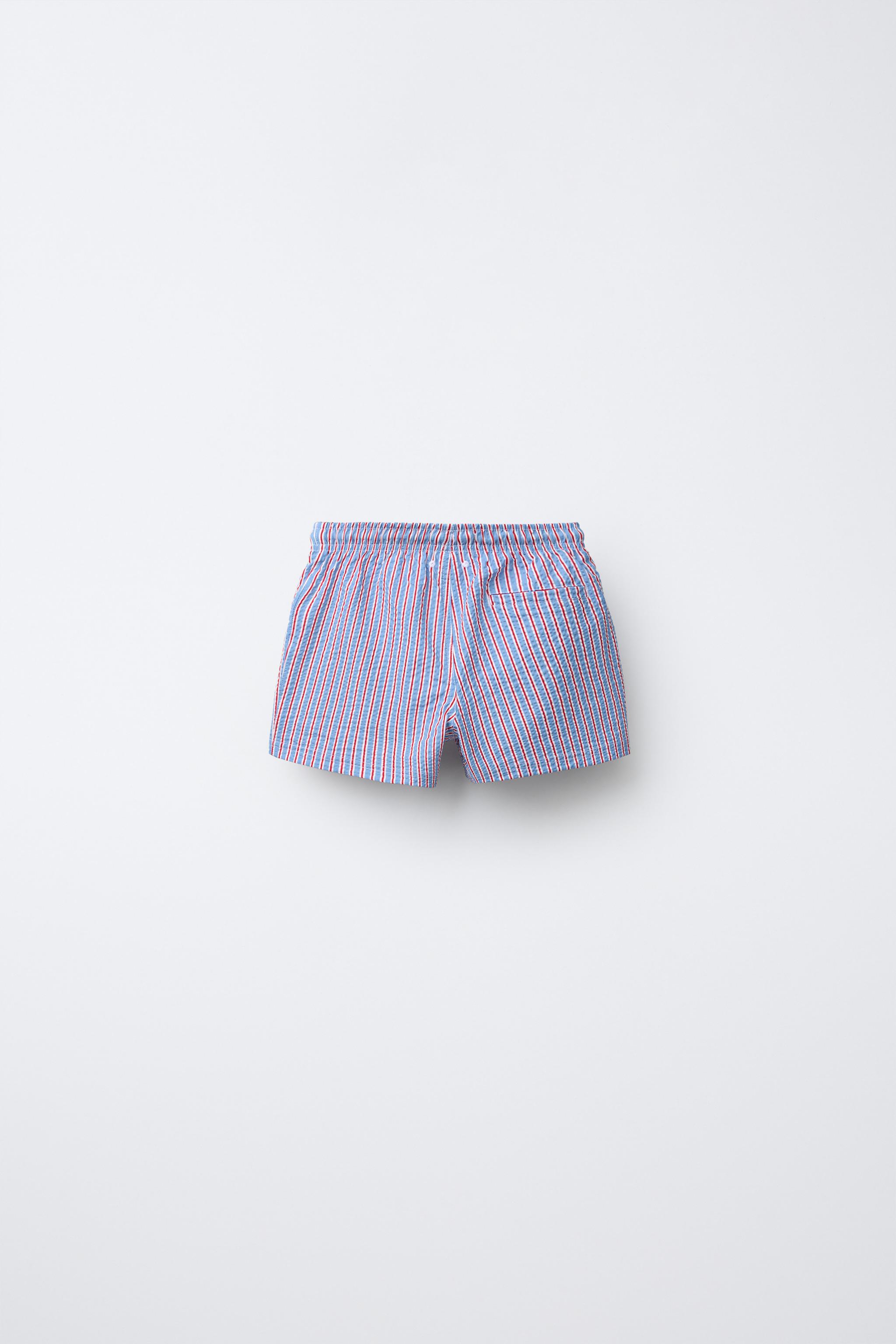 1-6 YEARS / STRIPED SWIM SHORTS