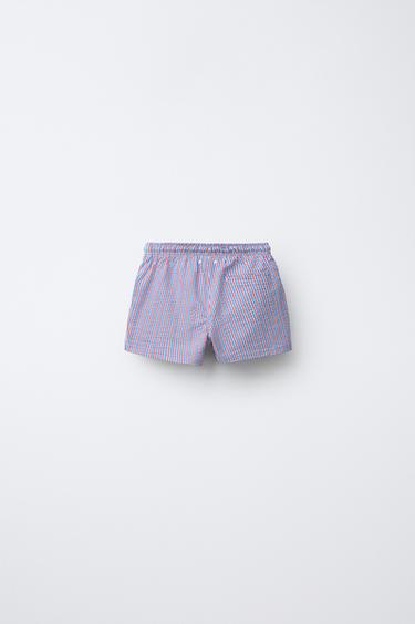 1-6 YEARS / STRIPED SWIM SHORTS - Red by Zara - Image 1