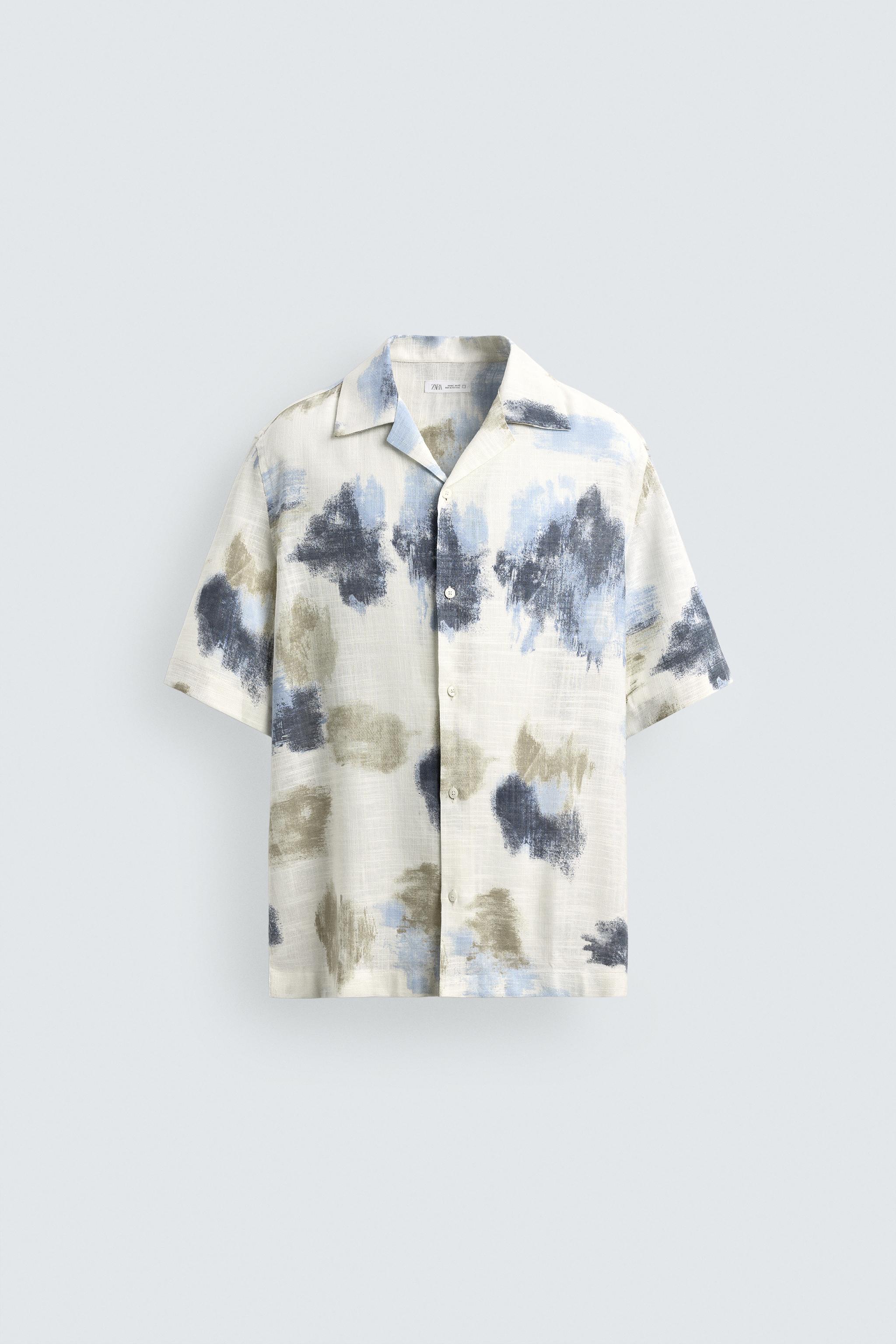 FLOWY ABSTRACT PRINT SHIRT