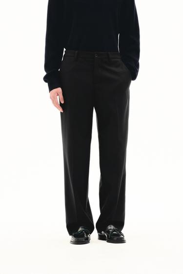 WOOL SUIT TROUSERS - Black by Zara