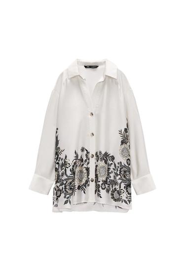 PRINTED SATIN-FINISH SHIRT