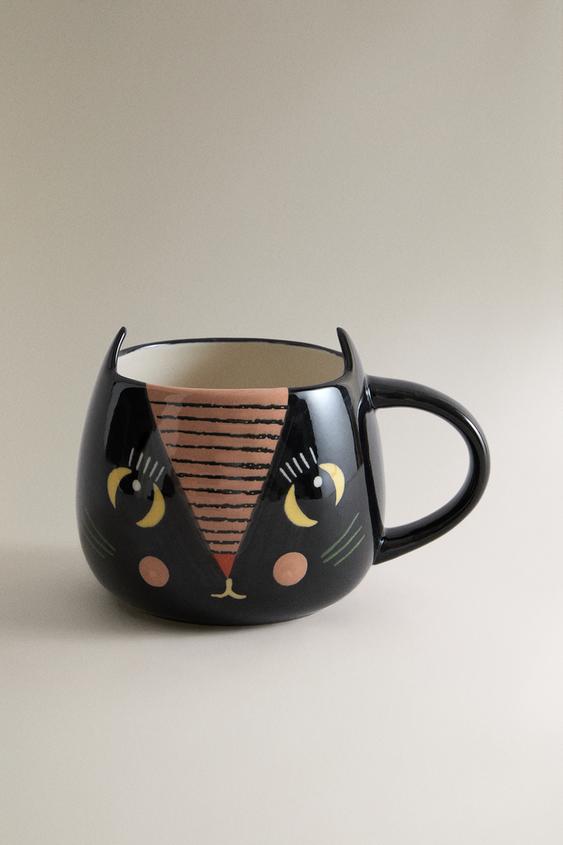 TASSE EN GRÈS ENFANT CHAT HALLOWEEN - Multicolore de Zara - Image 0