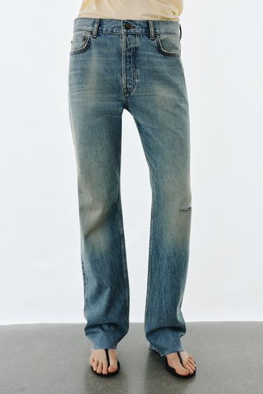 ZW MID-WAIST SLIM FIT JEANS - Mid-blue by Zara - Image 1