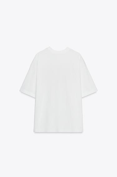 OVERSIZED TEXT T-SHIRT - White by Zara - Image 5