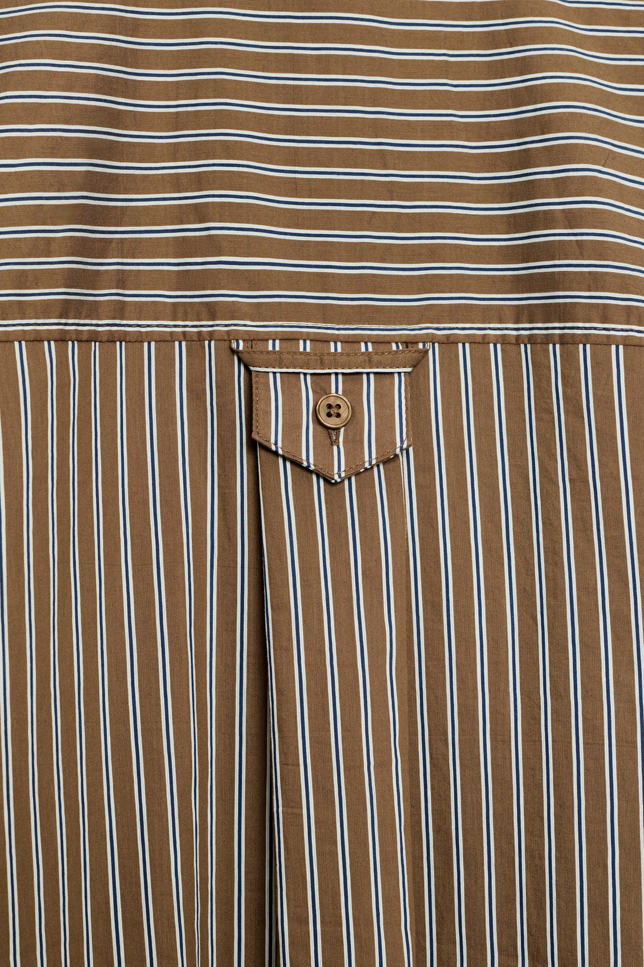 CHEMISE OVERSIZE À POCHE ET RAYURES