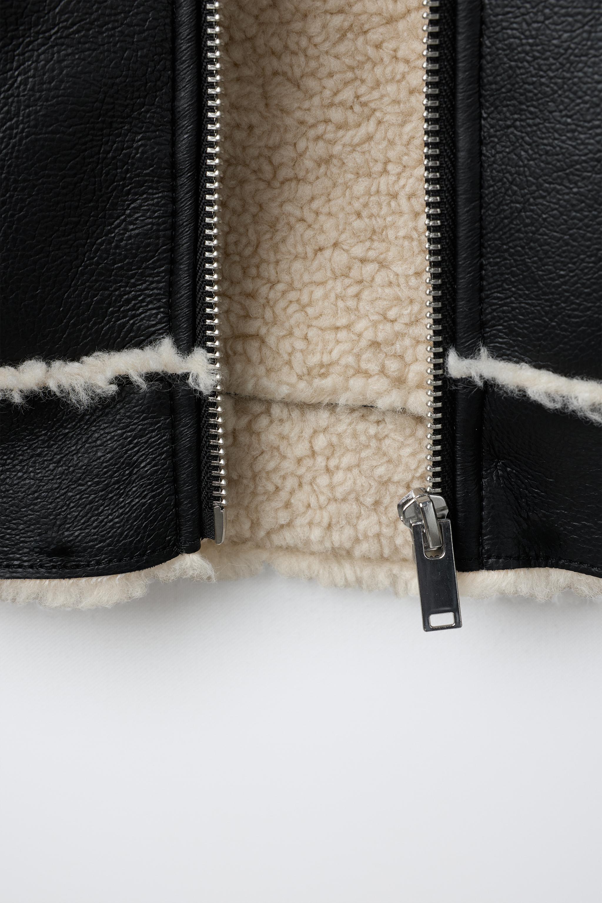 FAUX LEATHER REVERSIBLE JACKET
