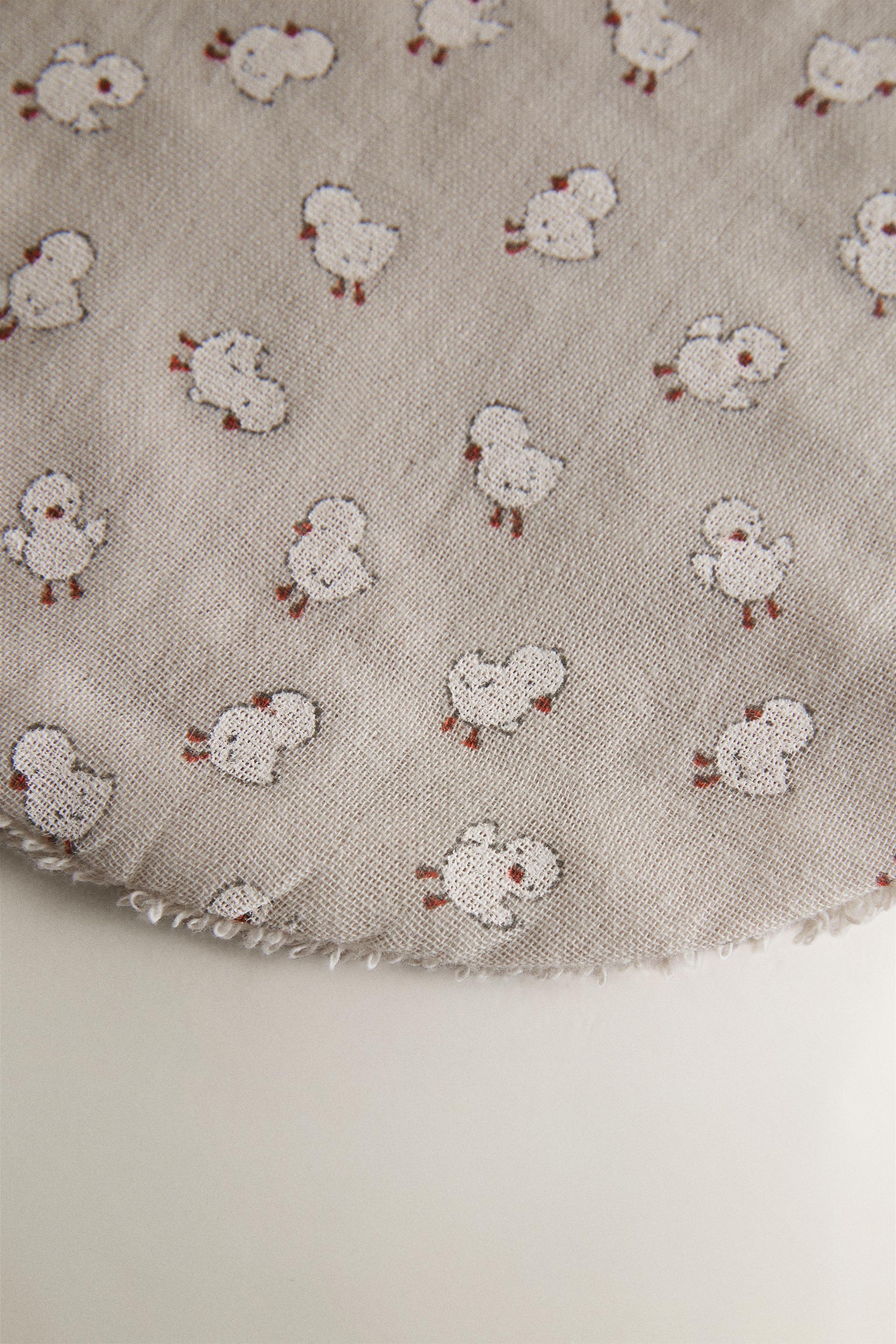 BUNNY BABY BIB — Gray