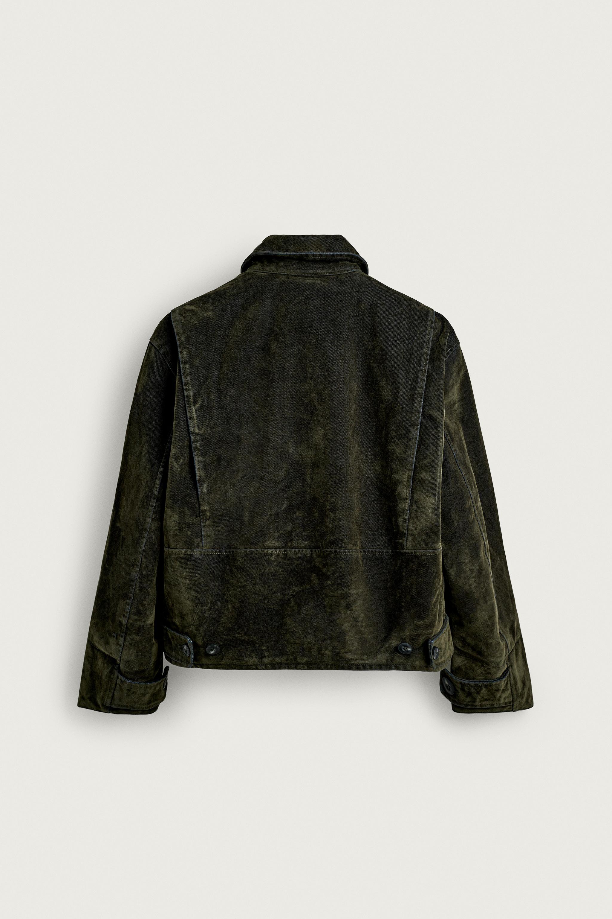 VELOUR TWILL JACKET - Dark green | ZARA Australia
