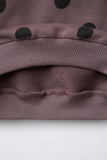 PRINTED RIBBED SWEATSHIRT AND LEGGINGS SET - Brown by Zara - Image 3