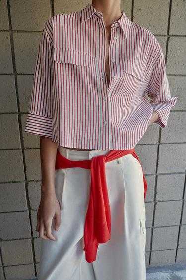 STRIPED LINEN BLEND SHIRT - striped by Zara - Image 2