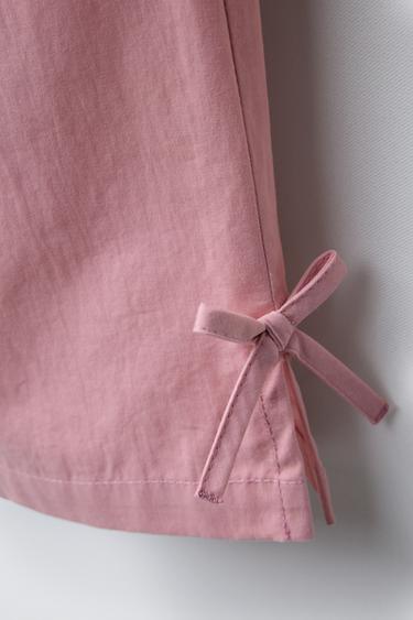 JUPE-CULOTTE À LACETS - Rose de Zara - Image 3