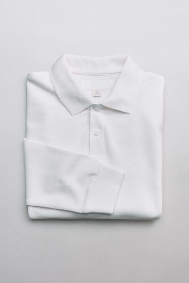 BASIC PIQUÉ POLO SHIRT - White by Zara