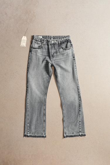 FLARE FIT JEANS - Blue / Green by Zara