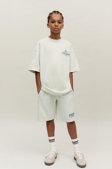 CONJUNTO INTERLOCK T-SHIRT E BERMUDA - Cru da Zara