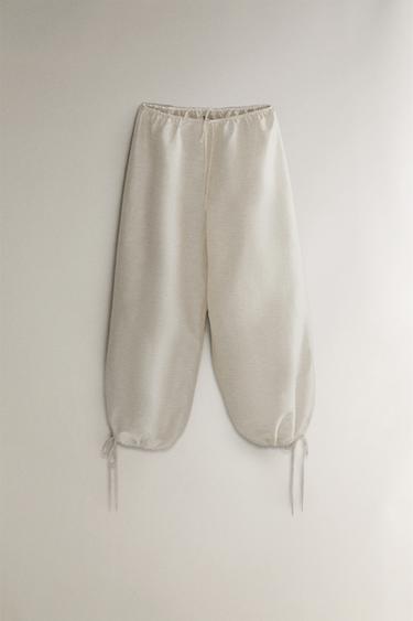PANTALONI A SBuffo IN LINO - Écru di Zara - Immagine 0