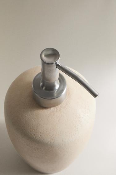 EARTH BROWN CERAMIC SOAP DISPENSER - Grey by Zara - Image 2