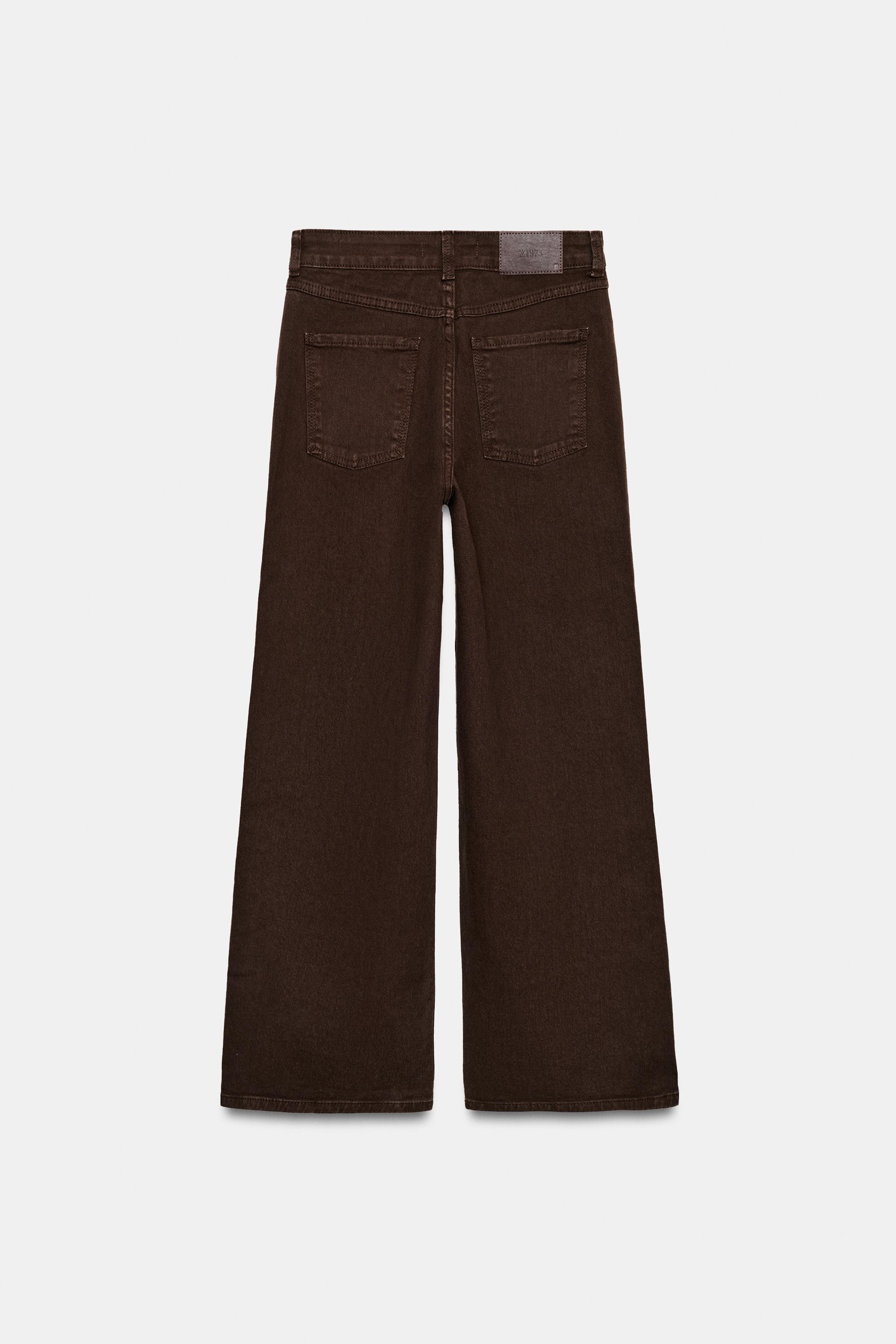 Z1975 ハイウエストクロップドワイドレッグデニムパンツ - ホワイト