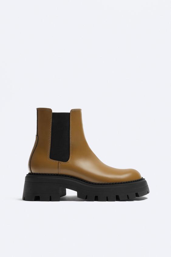 CHUNKY CHELSEA BOOTS - Brown | ZARA New Zealand