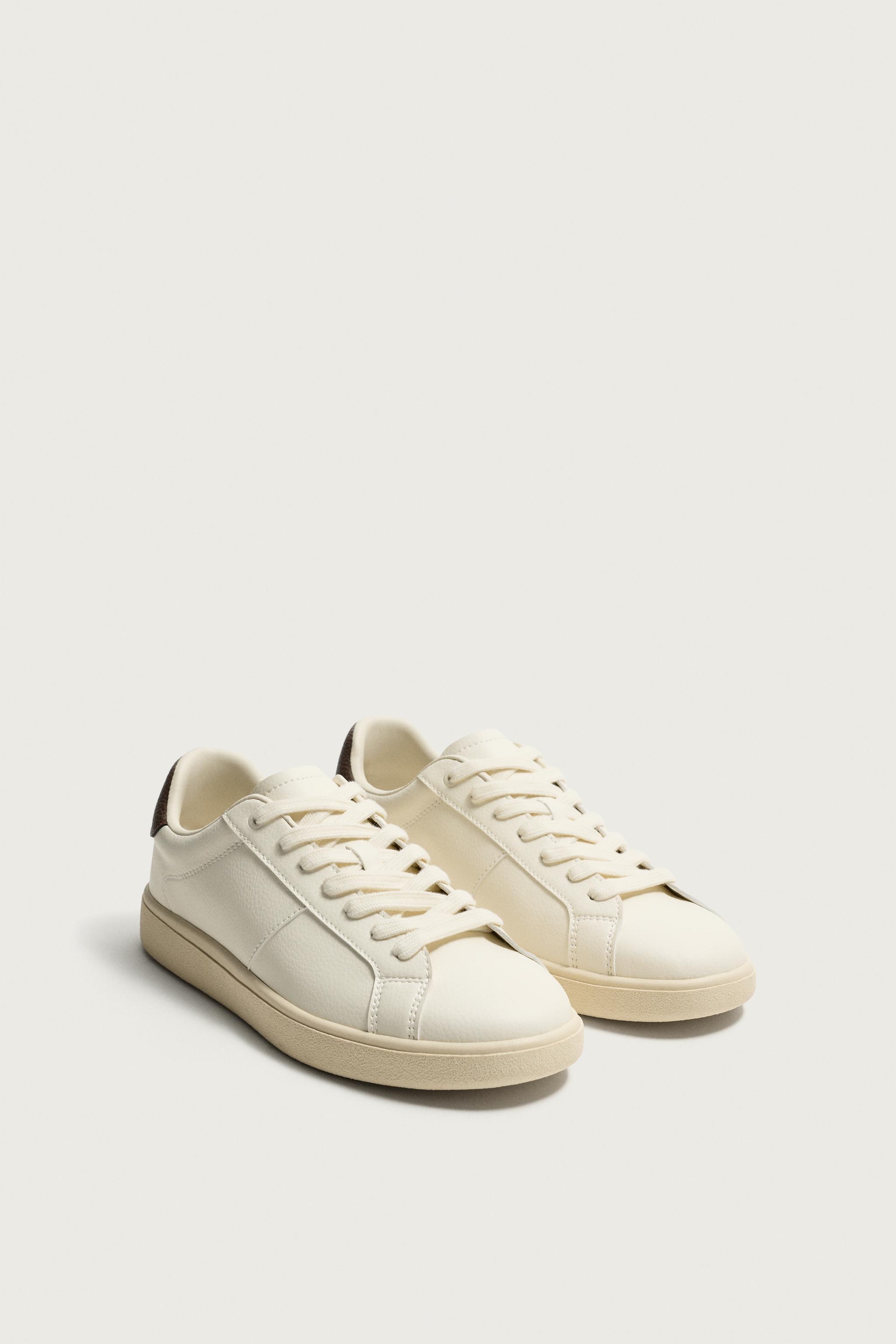 SNEAKERS WITH HEEL DETAIL — White
