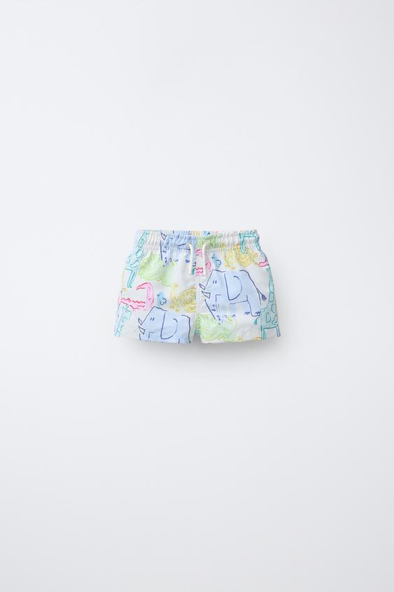 2-6 AÑOS/ BERMUDA BAÑO ANIMALES - Multicolor de Zara - Imagen 0