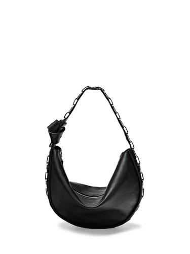 Zara Nappa leather bag with eyelets - Black