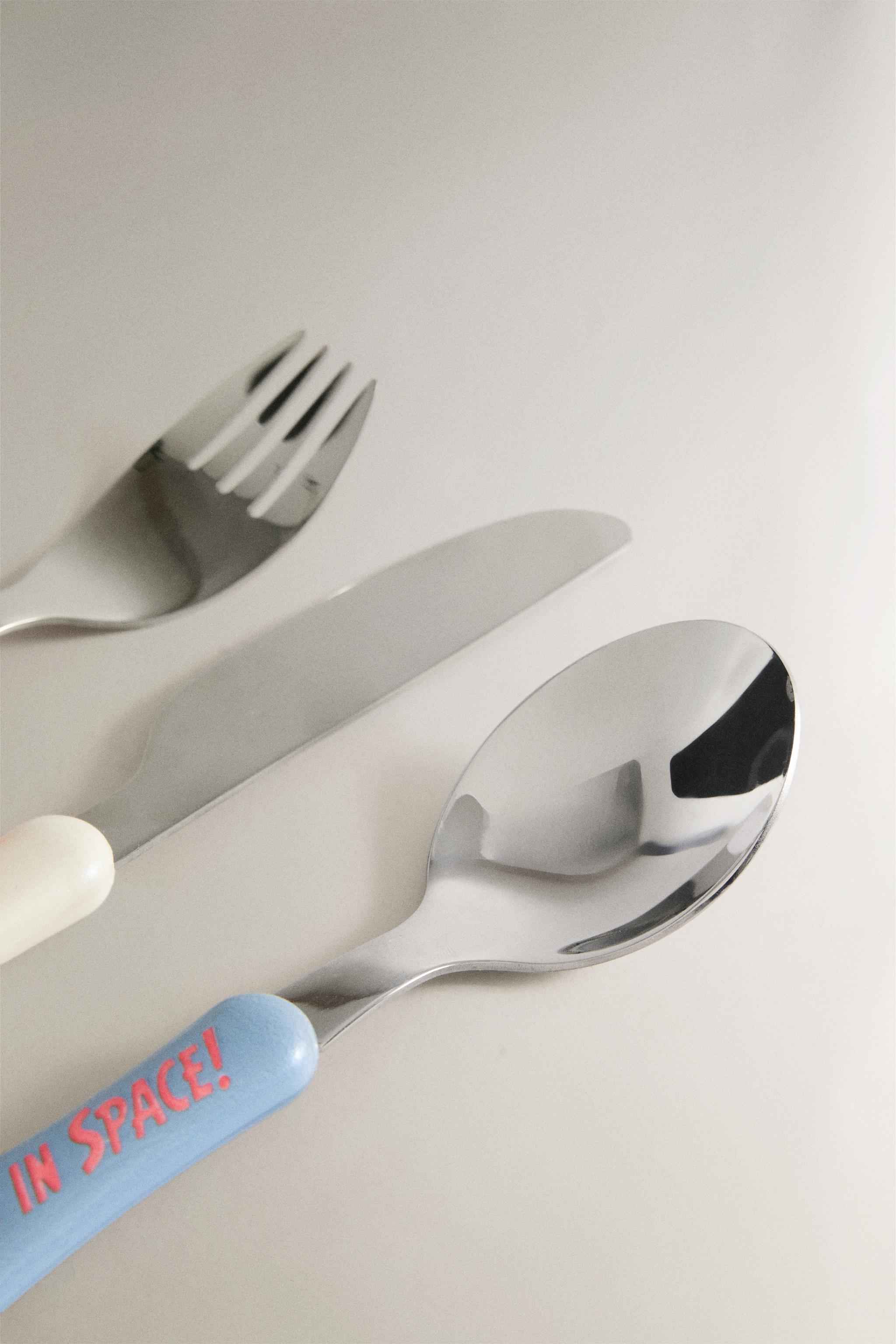 KIDS' SPACE FLATWARE SET — Multicolored