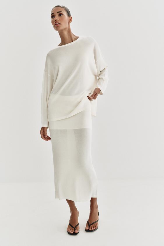 FINE KNIT MIDI SKIRT from Zara - $49.90