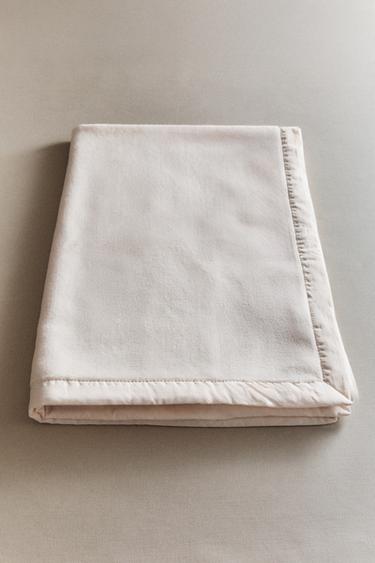 COTTON FLEECE BABY BLANKET - Pink by Zara