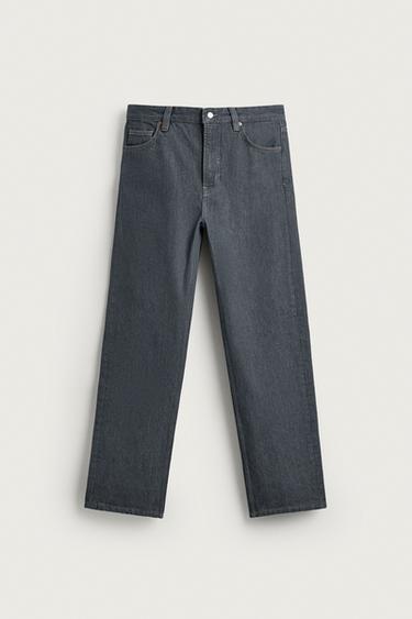 JEANS STRAIGHT FIT - Cinzento da Zara