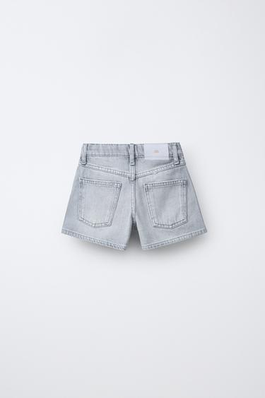 STUDDED BERMUDA SHORTS - Grey by Zara - Image 1