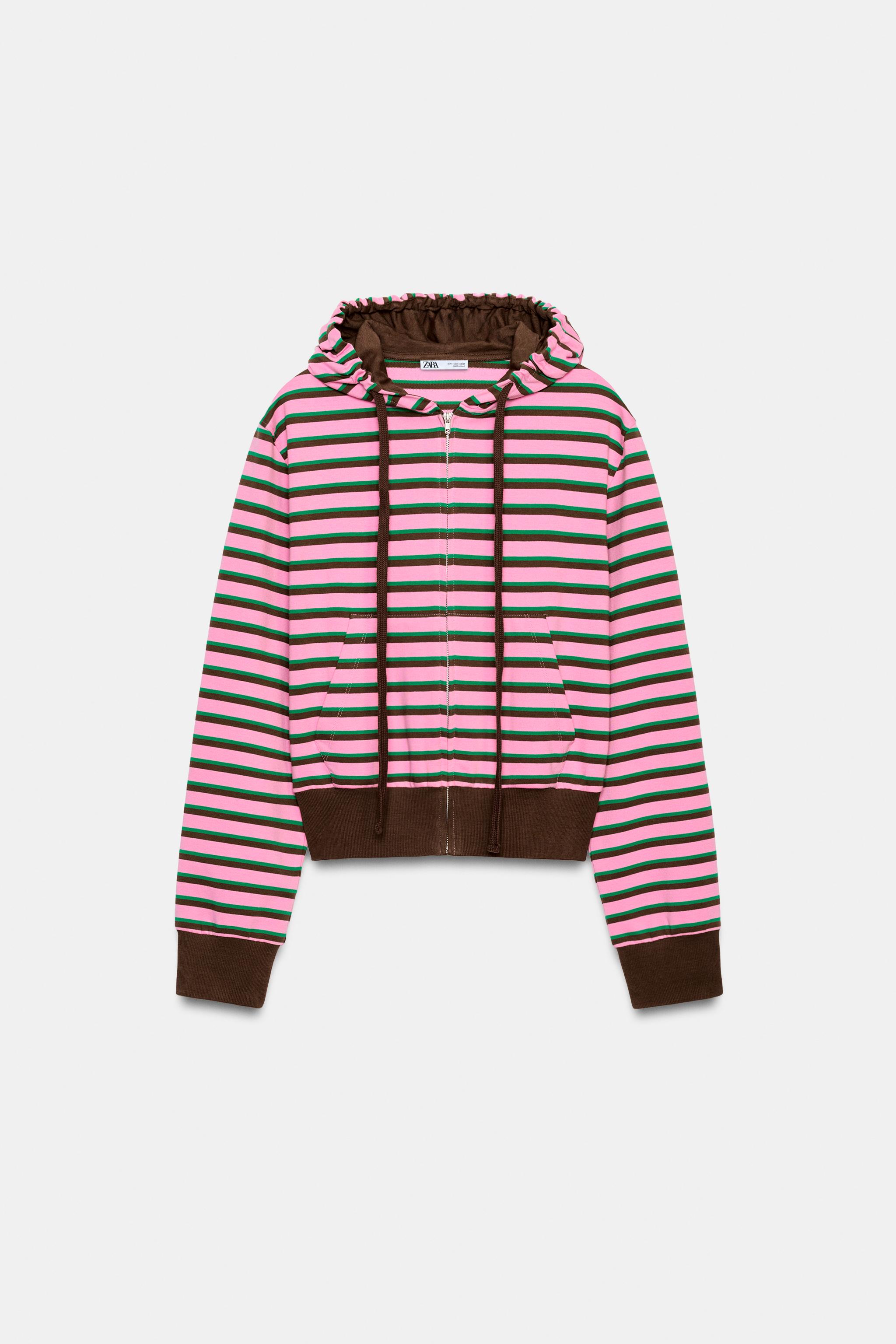 Женские худи Zara STRIPED ZIP — фото 7