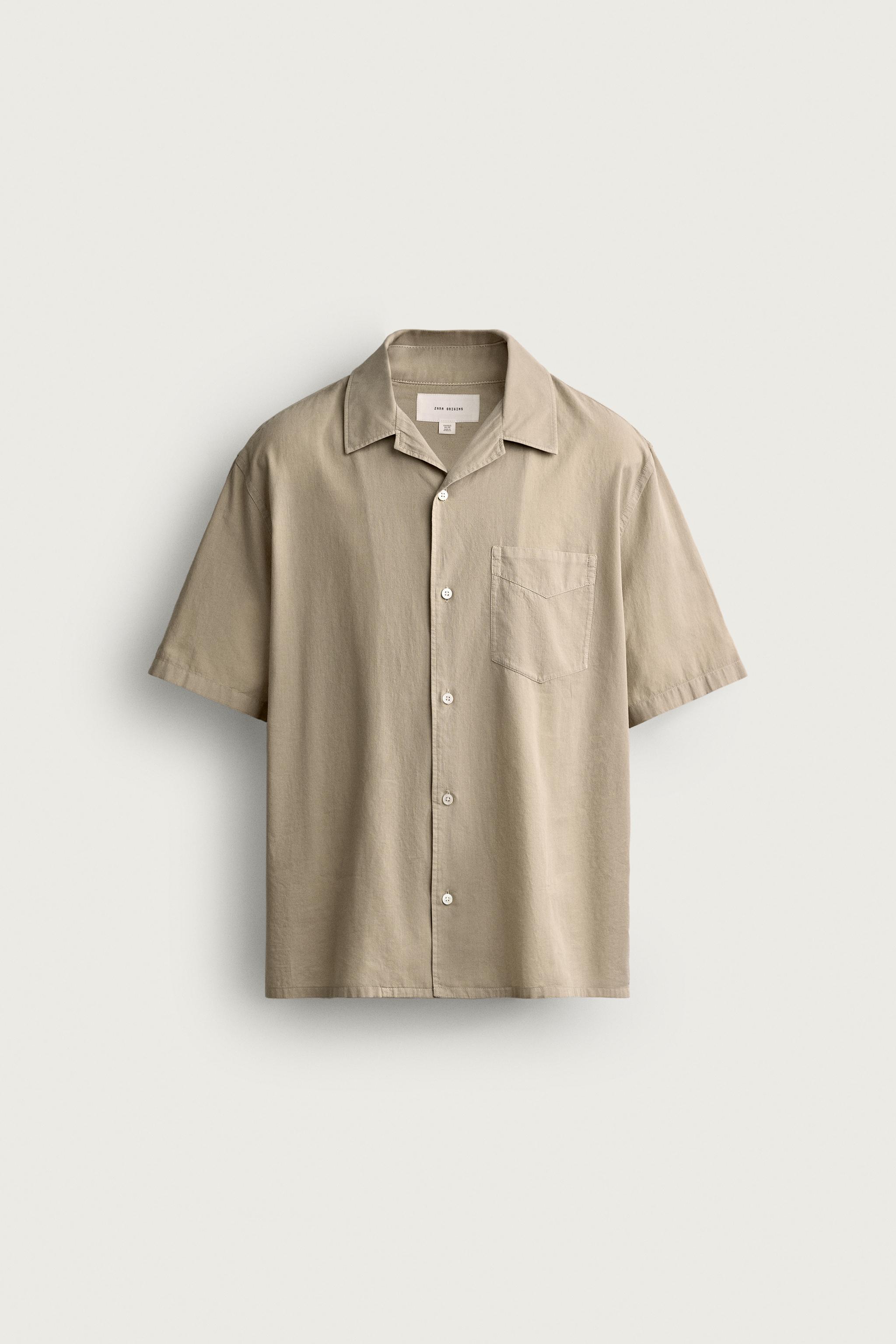 COTTON VOILE SHIRT — Taupe gray