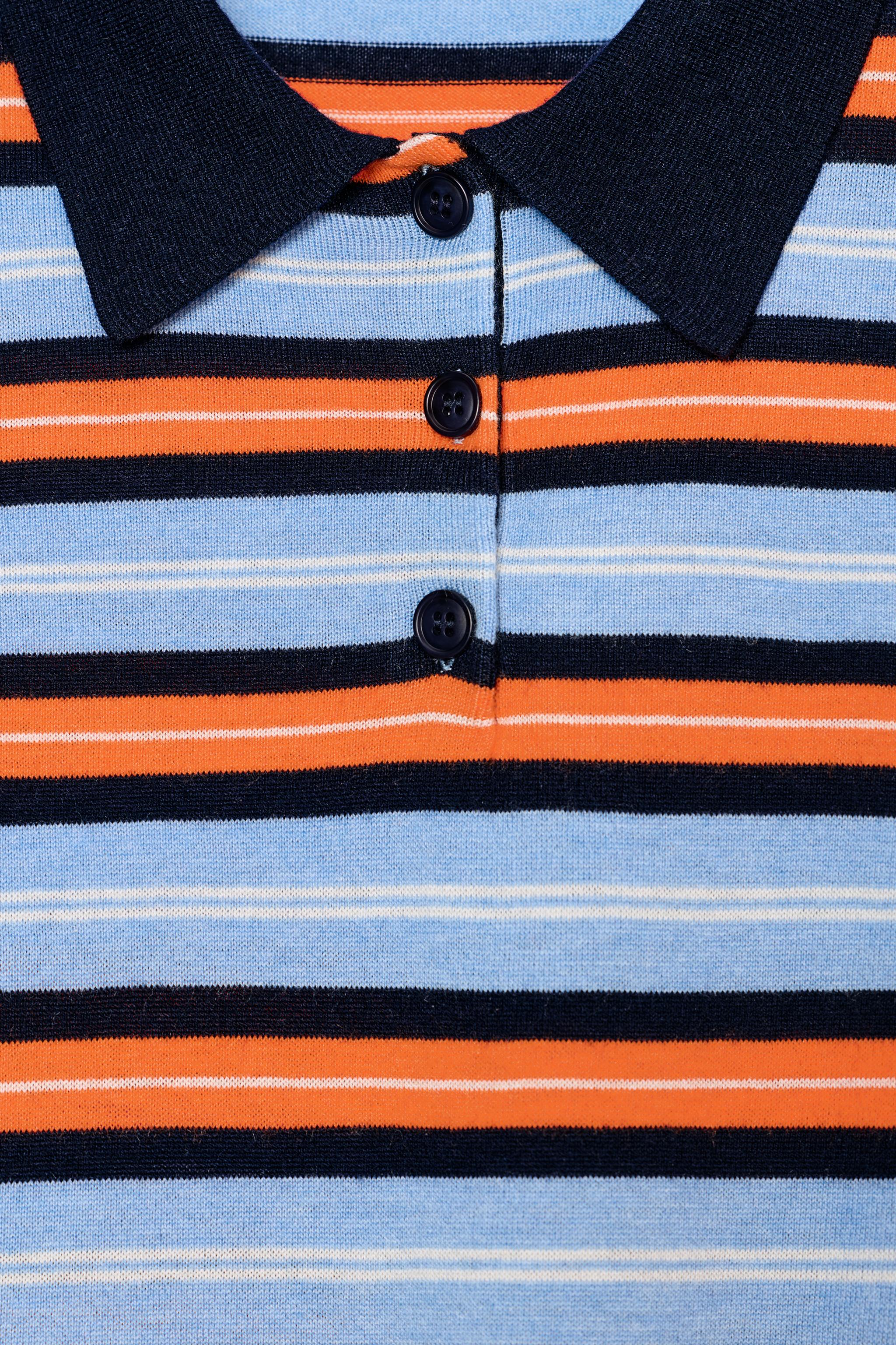 STRIPED KNIT POLO