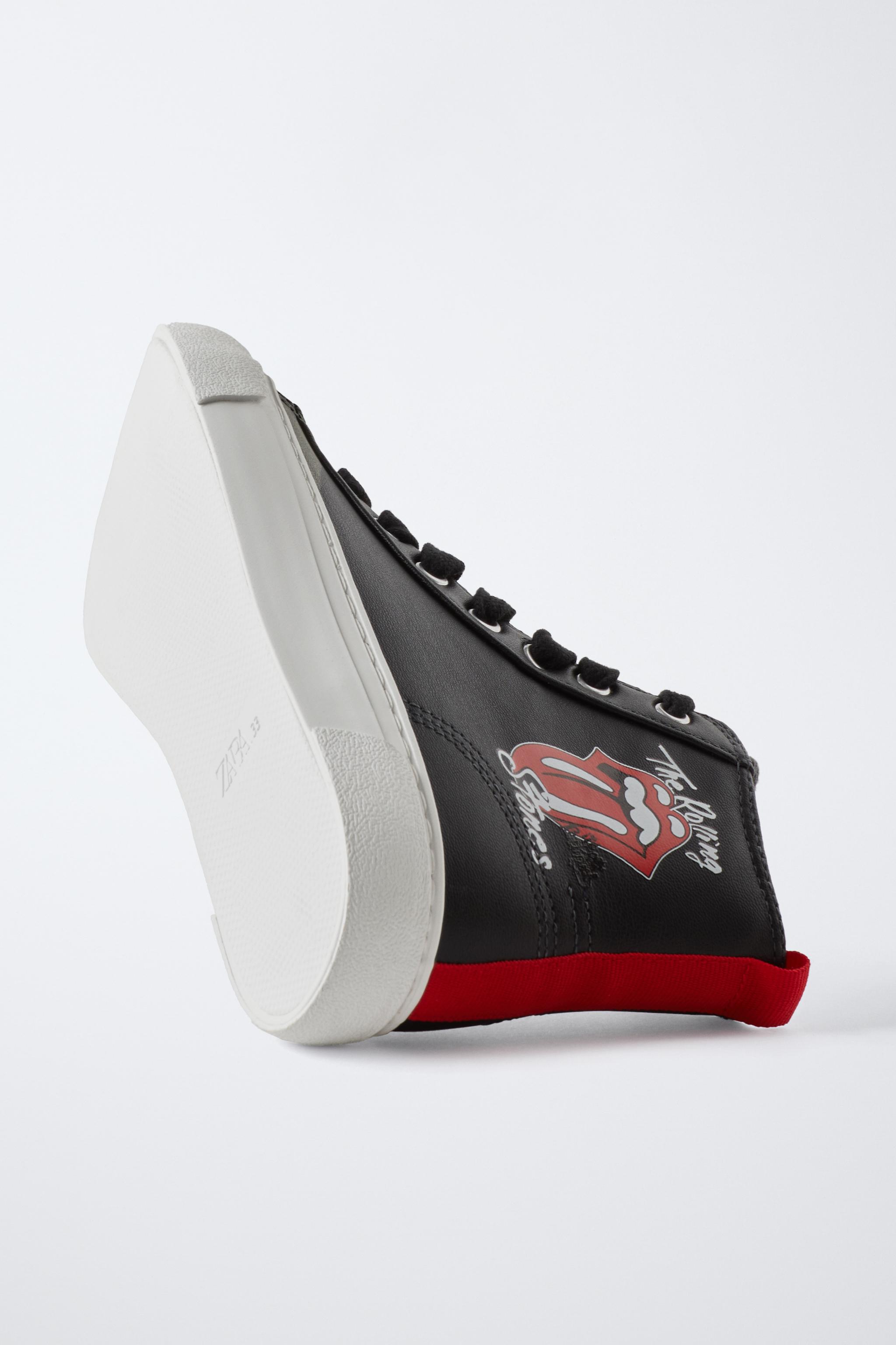 ROLLING STONES ® HIGH-TOP SNEAKERS - Black | ZARA United States