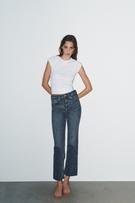 FLARED CROPPED HIGH WAIST TRF JEANS