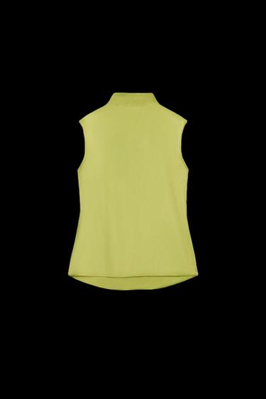 Zara SATIN TIE TOP - Pistachio - Image 0
