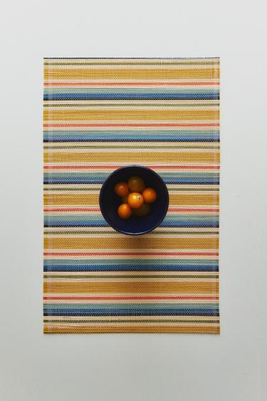 Zara STRIPED BAMBOO PLACEMAT - 黃色