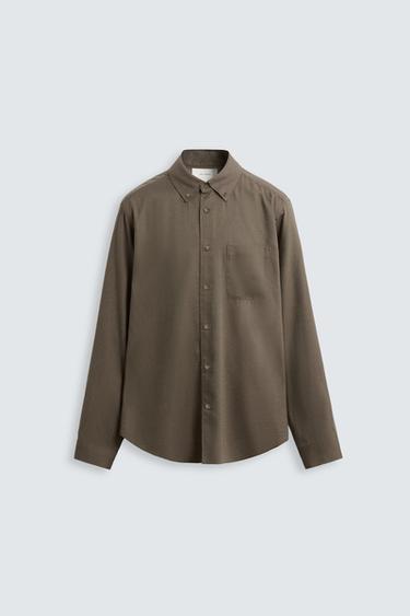 CAMISA ALGODÓN - LYOCELL - Tierra de Zara