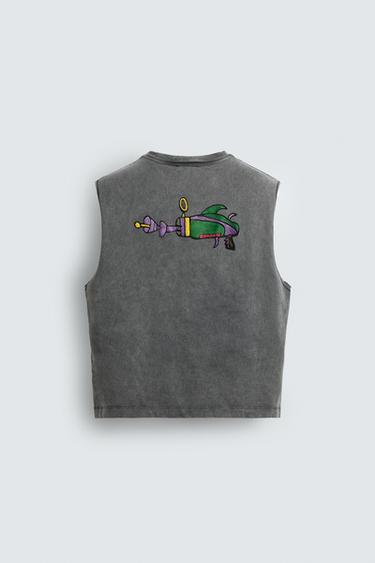 T-SHIRT ILLUSTRATION SPACE JAM™ & © X DYLAN´S T-SHIRT CLUB X ZARA - Gris anthracite de Zara - Image 7